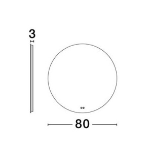 Oglinda baie cu iluminat LED IP44 Alda 80cm 3000K NVL-9006029 170724 universul-luminii.ro