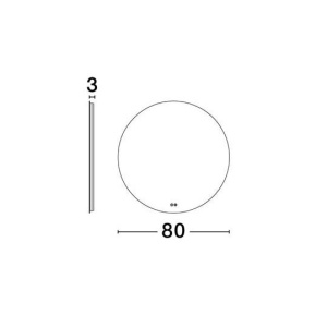 Oglinda baie cu iluminat LED IP44 DAB 80cm 4000K 239384 universul-luminii.ro