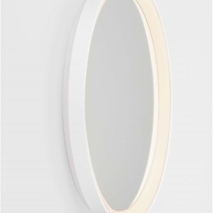 Oglinda cu iluminat LED design circular ONAR alba 160064 universul-luminii.ro