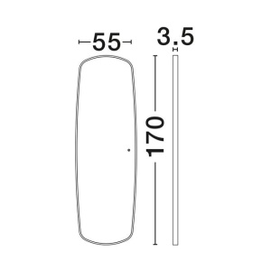 Oglinda cu iluminat LED pentru baie IP44 SINIA 55x170cm - Img 9