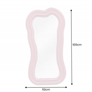 Oglinda de perete decorativa Alice II 100cm roz - Img 2