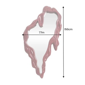 Oglinda de perete decorativa FLUIDUM 150cm rosu - Img 4