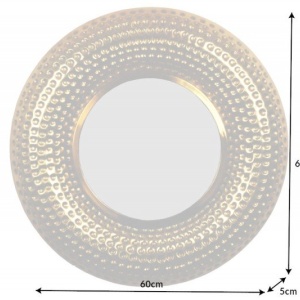 Oglinda de perete decorativa Orient rund 60cm, auriu - Img 7