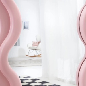 Oglinda de perete design modern CURVY 160cm, roz A-43162 VC - Img 8