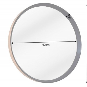 Oglinda decorativa cu rama din lemn Amsterdam 70cm - Img 3