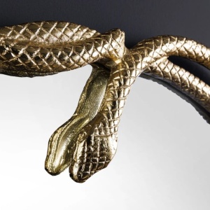 Oglinda decorativa design sarpe auriu SNAKE XL 85cm - Img 9