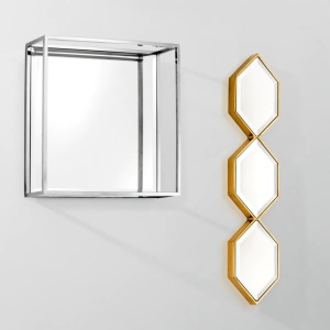 Oglinda decorativa eleganta design modern Saronno auriu 111075 HZ - Img 4