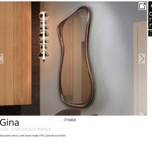 Oglinda decorativa moderna Gina bronz - Img 7