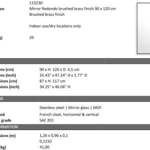 Oglinda design LUX Redondo, alama periata 90x120cm 115230 HZ - Img 5