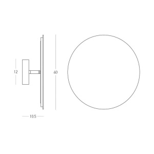 Oglinda directionabila cu iluminat LED 10W Mira 40cm - Img 2