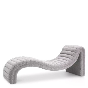 Pat de zi tip sezlong design LUX Pioneer boucle grey
