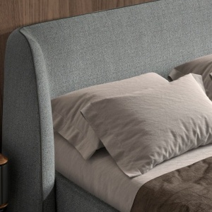 Pat dublu tapitat design LUX Dark grey, 180x200cm - Img 8