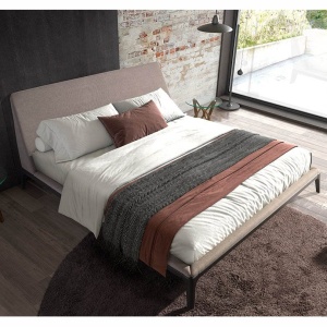 Pat dublu tapitat design LUX Grey 180x200cm