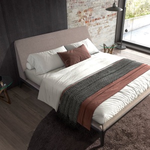 Pat dublu tapitat design LUX Grey 180x200cm - Img 6