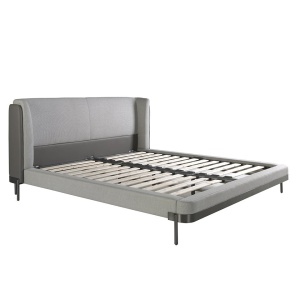 Pat dublu tapitat design LUX Light grey 180x200cm - Img 7