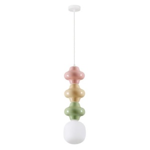 Pendul ceramic design modern CHIC roz/ verde/ galben