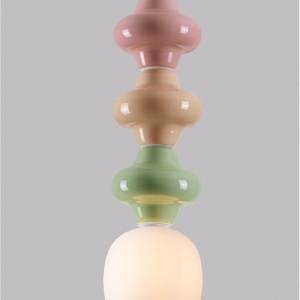 Pendul ceramic design modern CHIC roz/ verde/ galben 152164 universul-luminii.ro