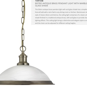 Pendul design clasic Bistro alama antique 1591AB SRT - Img 3