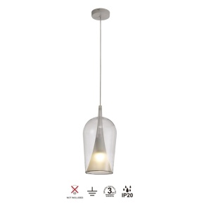 Pendul design decorativ Elsa Copa 1L transparent - Img 6