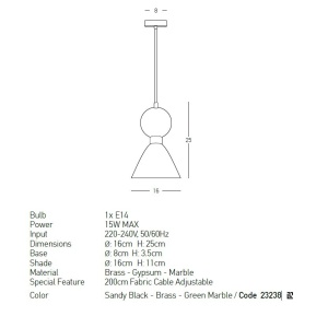 Pendul design decorativ modern Ember I - Img 3