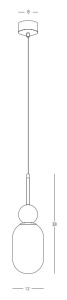 Pendul design decorativ modern MARBLE alb 153654 universul-luminii.ro