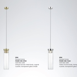 Pendul design modern 11cm GEM crom - Img 5