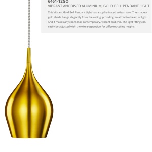 Pendul design modern 12cm Vibrant auriu 6461-12GO SRT - Img 7