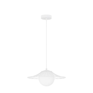 Pendul design modern FLY alb mat 36cm