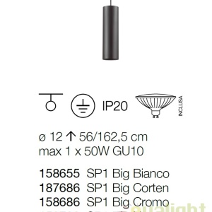 Pendul design modern minimalist LOOK SP1 BIG negru 158723 - Img 4