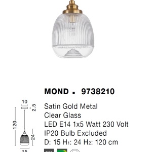 Pendul design modern Mond, 15cm 75034 universul-luminii.ro