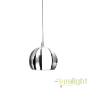 Pendul design modern Noa 1 chrome/white - Img 1