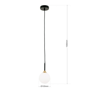 Pendul design modern SNOWWHITE negru/auriu - Img 7