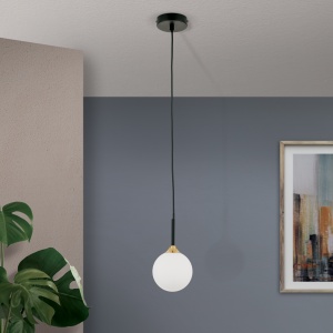 Pendul design modern SNOWWHITE negru/auriu - Img 3