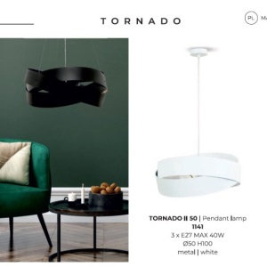 Pendul design modern Tornado II alb 50cm - Img 3