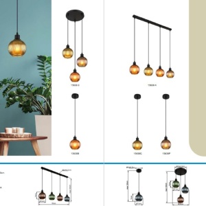Pendul design modern ZUMBA negru/bronz 236114 universul-luminii.ro