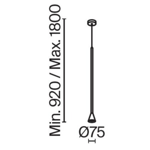 Pendul design tehnic Arrow negru 173074 universul-luminii.ro