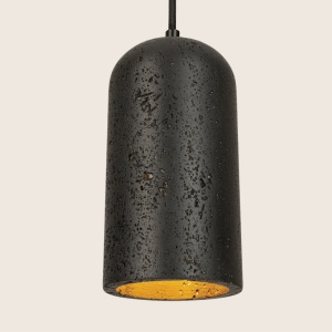 Pendul din piatra neagra si metal negru NATURAL STONE