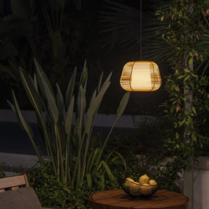 Pendul iluminat exterior decorativ IP65 NARITA bej - Img 3
