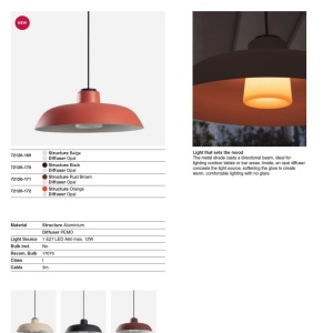 Pendul iluminat exterior decorativ IP65 SAGA bej - Img 6