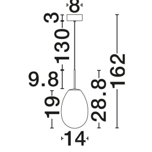 Pendul LED decorativ BRITA D-14cm - Img 7