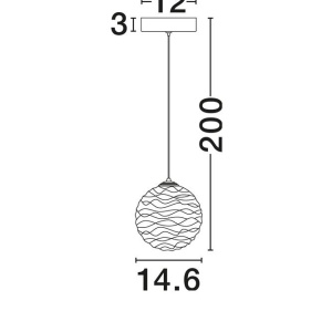 Pendul LED design decorativ 2700K BLAZIK - Img 8