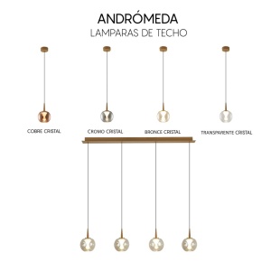 Pendul LED design decorativ ANDROMEDA auriu/bronz - Img 7