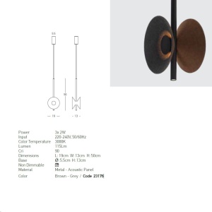 Pendul LED design decorativ modern ACOUSTIC 233494 universul-luminii.ro