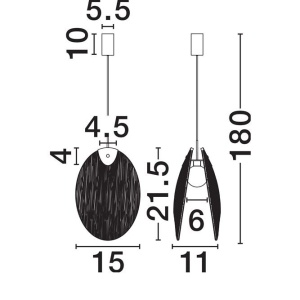 Pendul LED design decorativ SHELINA 15 - Img 11