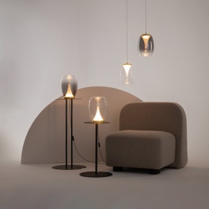 Pendul LED design decorativ Splash auriu/transparent 145094 universul-luminii.ro