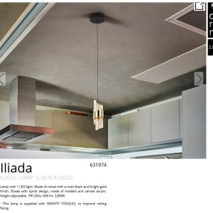 Pendul LED design elegant Iliada 225014 universul-luminii.ro