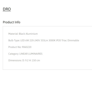 Pendul LED design minimalist DRO negru - Img 7