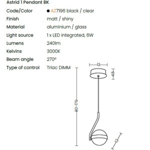 Pendul LED design modern ASTRID - Img 3
