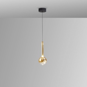 Pendul LED design modern Essenza negru, auriu - Img 3