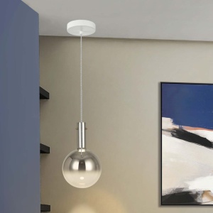 Pendul LED design modern Matices alb/fumuriu - Img 1